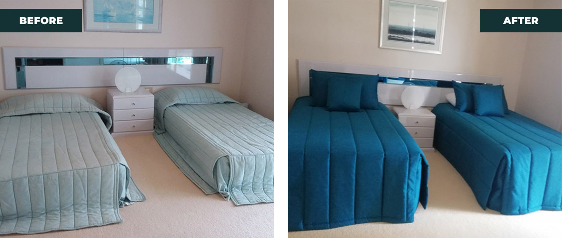 bed makeovers for airbnb